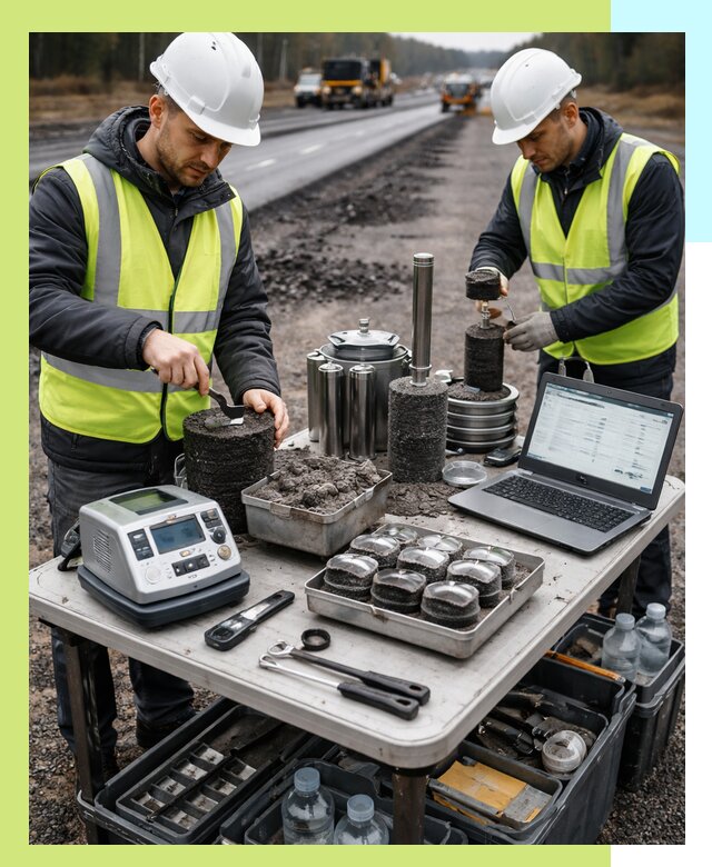 Сертификация асфальта: испытания и подтверждение в Александрове