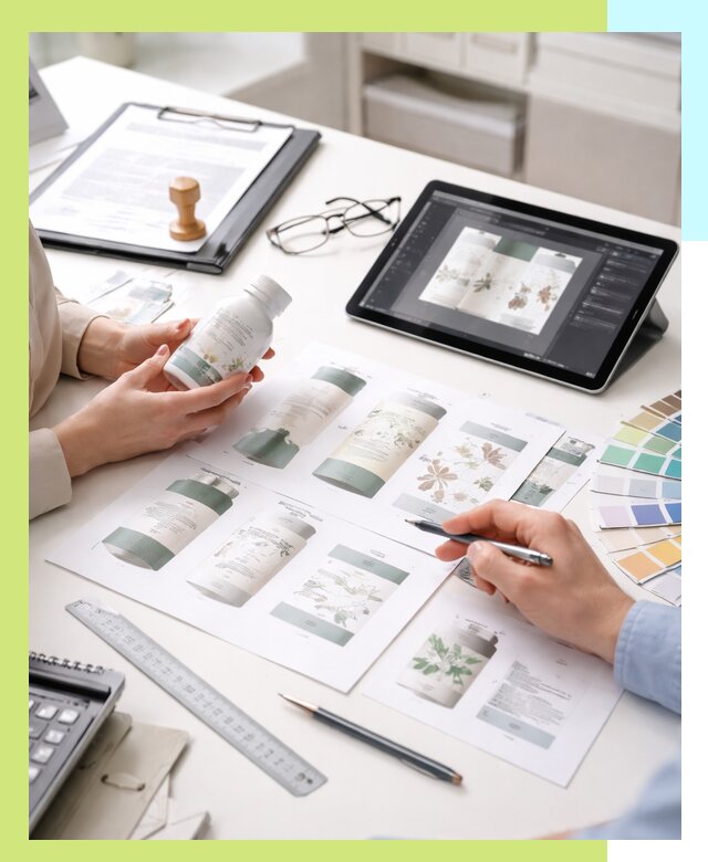 Профессиональная разработка дизайна и текста этикетки продукции в Александрове