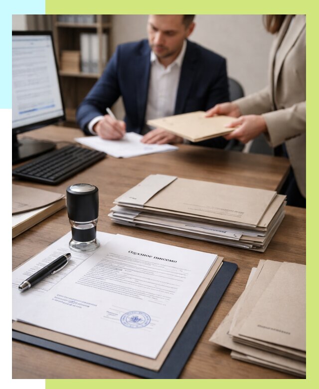 Отказное письмо для таможни в Александрове от 3213 р, Алешин-Лкн