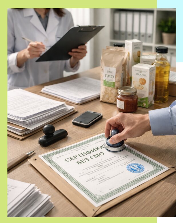 Получение сертификата Без ГМО для продукции в Александрове